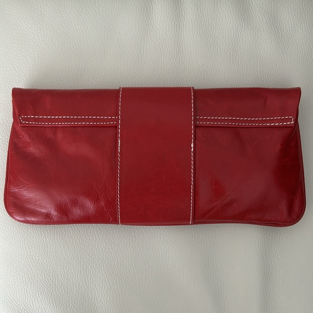 Ted Baker red leather clutch - Picture 3 of 7